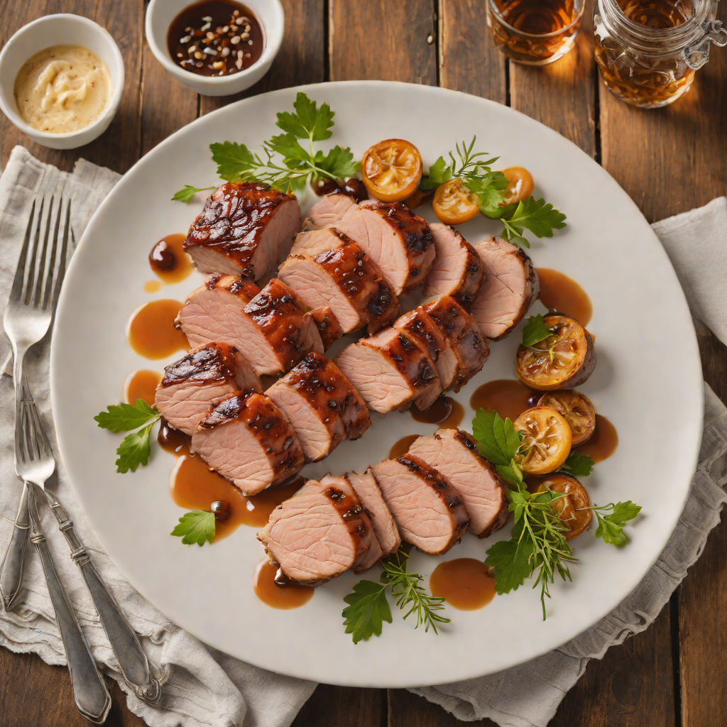 Maple Bourbon-Glazed Smoked Pork Tenderloin