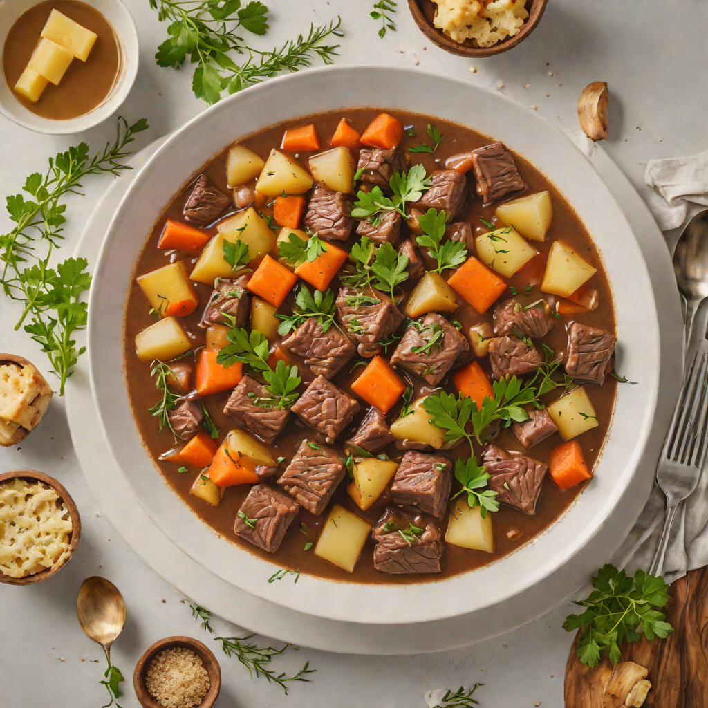 Slow-Cooker Beef Stew with Root Vegetables and Fresh Herbs