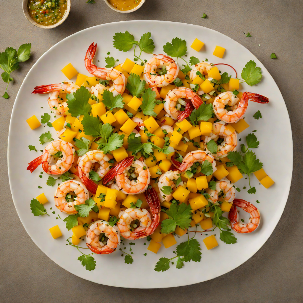 Sautéed Shrimp with Spicy Mango and Cilantro Salsa