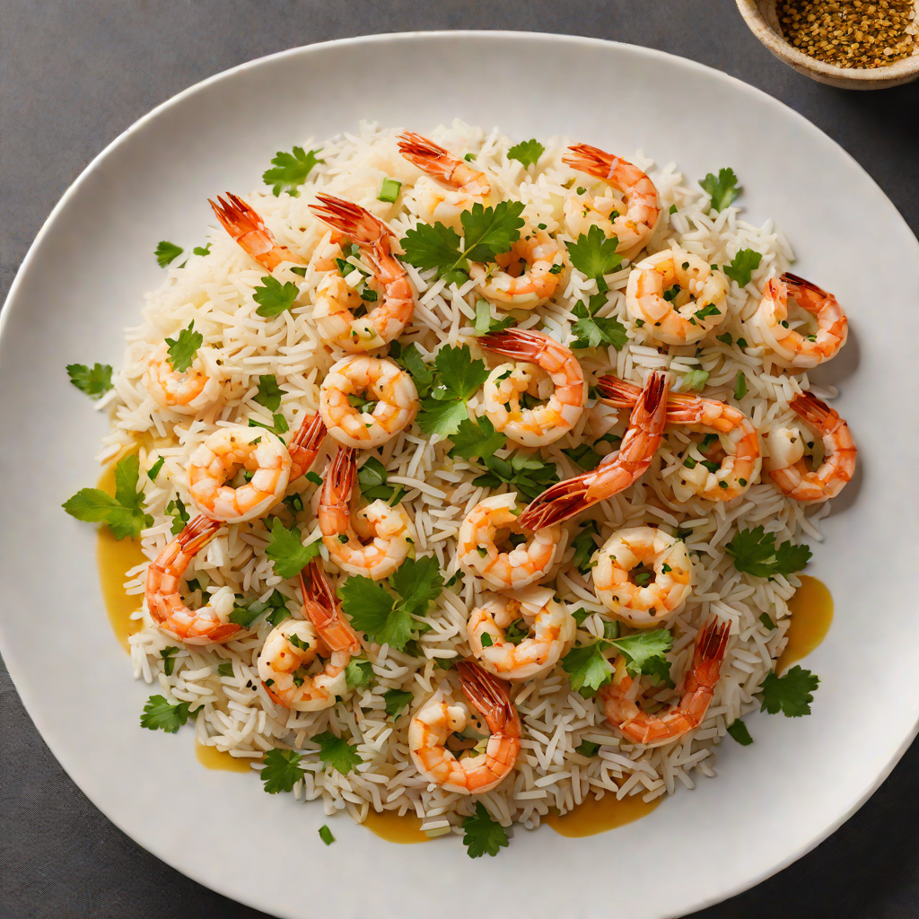 Sautéed Shrimp with Dendê Oil and Coconut Rice