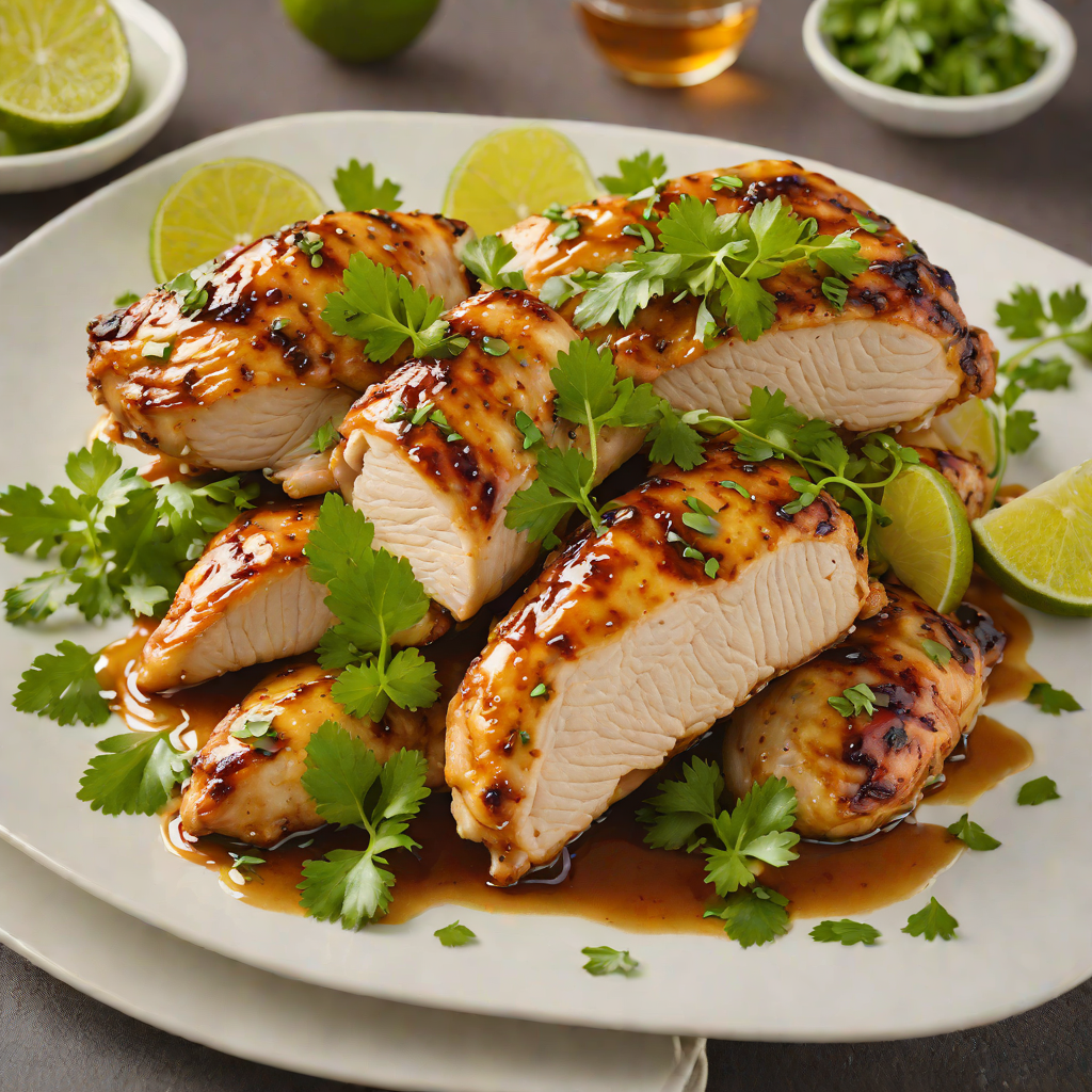 Pan-Seared Chicken with Honey Lime Glaze and Cilantro