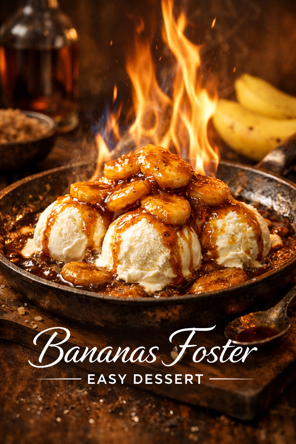 Classic Banana Foster Skillet Dessert