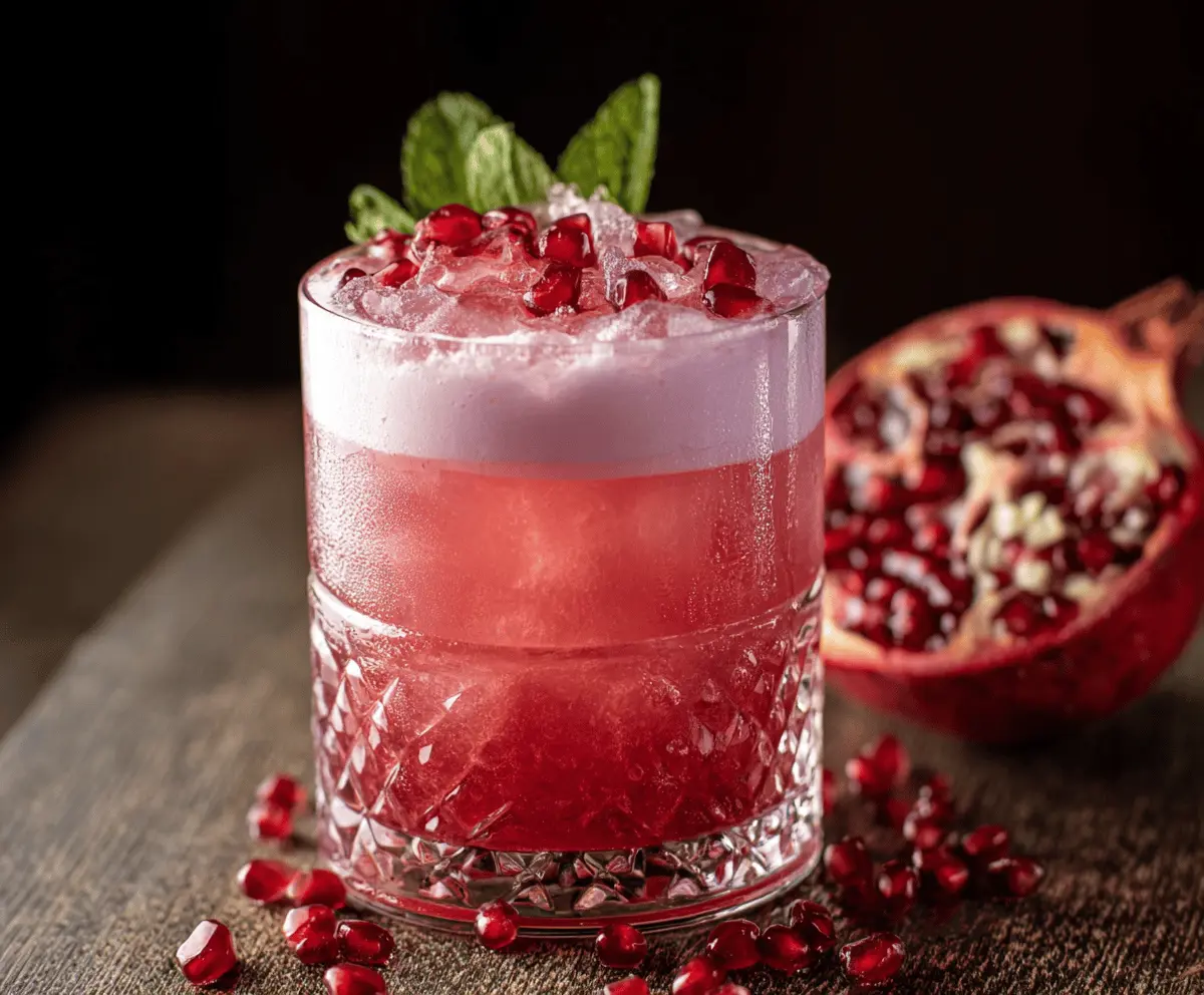 Mediterranean Pomegranate Gin Fizz