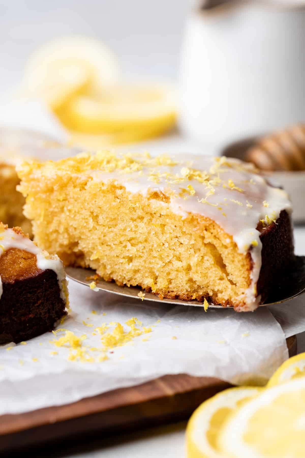 Slow-Roasted Lemon Olive Oil Cake with Honey Glaze