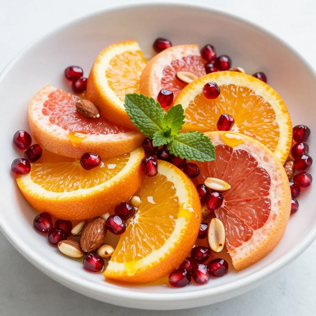 Half-and-Half Citrus Salad with Toasted Almonds and Feta