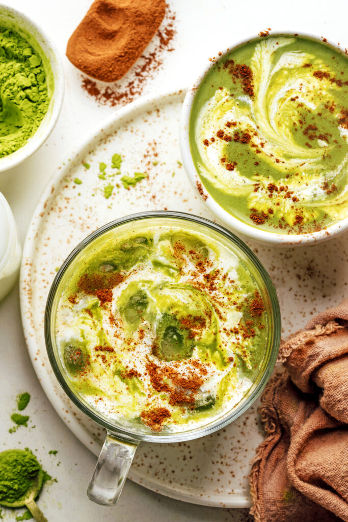 Spiced Mezcal and Matcha Fizz