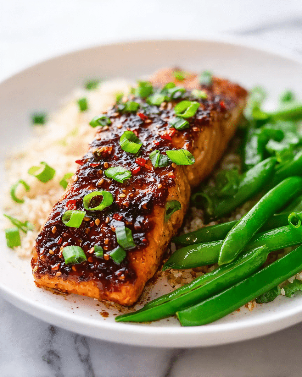 Ginger-Soy Glazed Salmon over Coconut Jasmine Rice