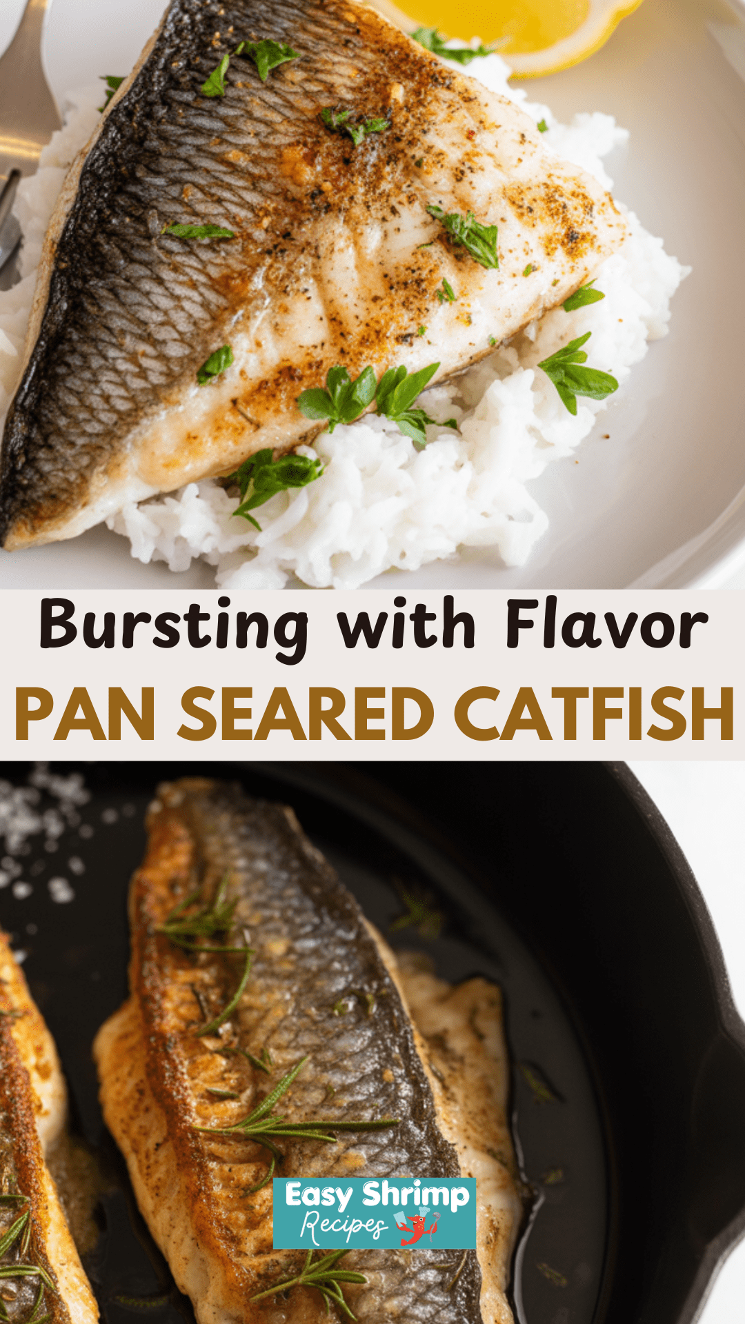 Pan-Seared Catfish with Cajun Butter and Sauteed Green Beans