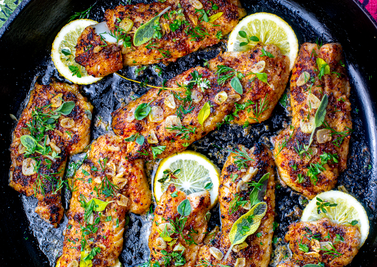 Pan-Seared Gulf Coast Redfish with Citrus Herb Butter