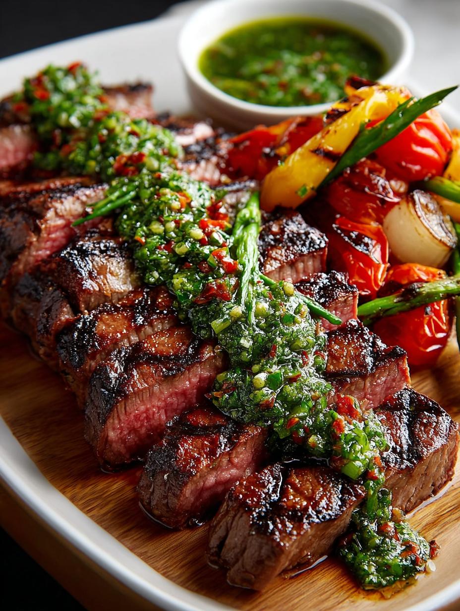 Coffee-Rubbed Flank Steak with Bitter Citrus Chimichurri