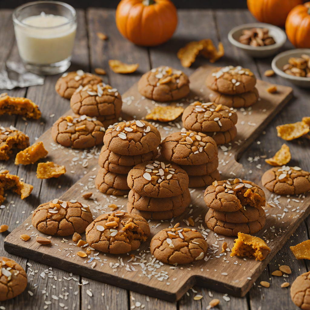 Spiced Pumpkin Molasses Cookies with Crystallized Ginger