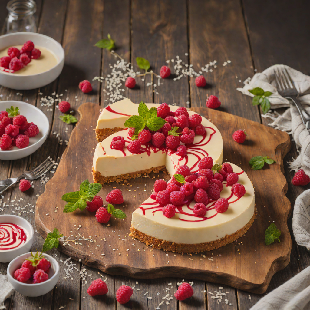 No-Bake Mascarpone Cheesecake with Raspberry Swirl