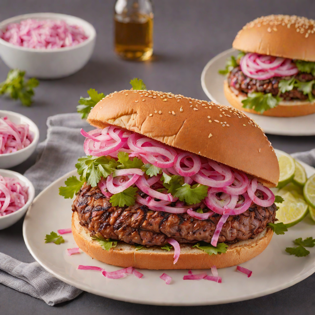Grilled Chipotle Smashburger with Pickled Red Onions