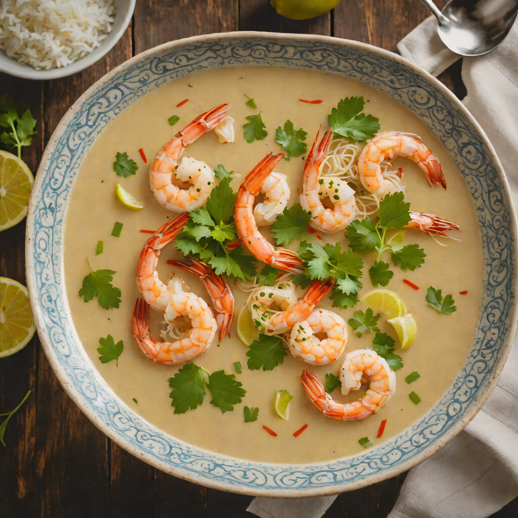 Thai-Inspired Lemongrass Coconut Soup with Shrimp