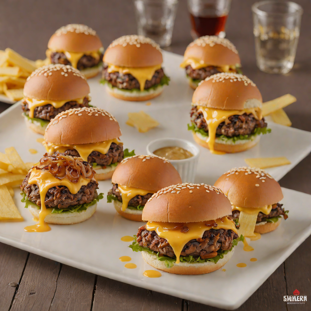 Smashburger Sliders with Caramelized Onions and Melted Cheddar