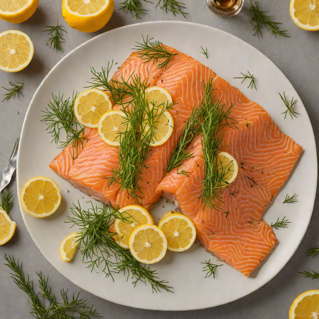 Cedar-Planked Smoked Salmon with Lemon and Dill