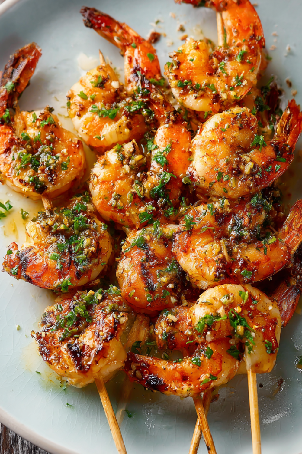 Grilled Citrus-Marinated Shrimp Skewers with Summer Herb Salsa