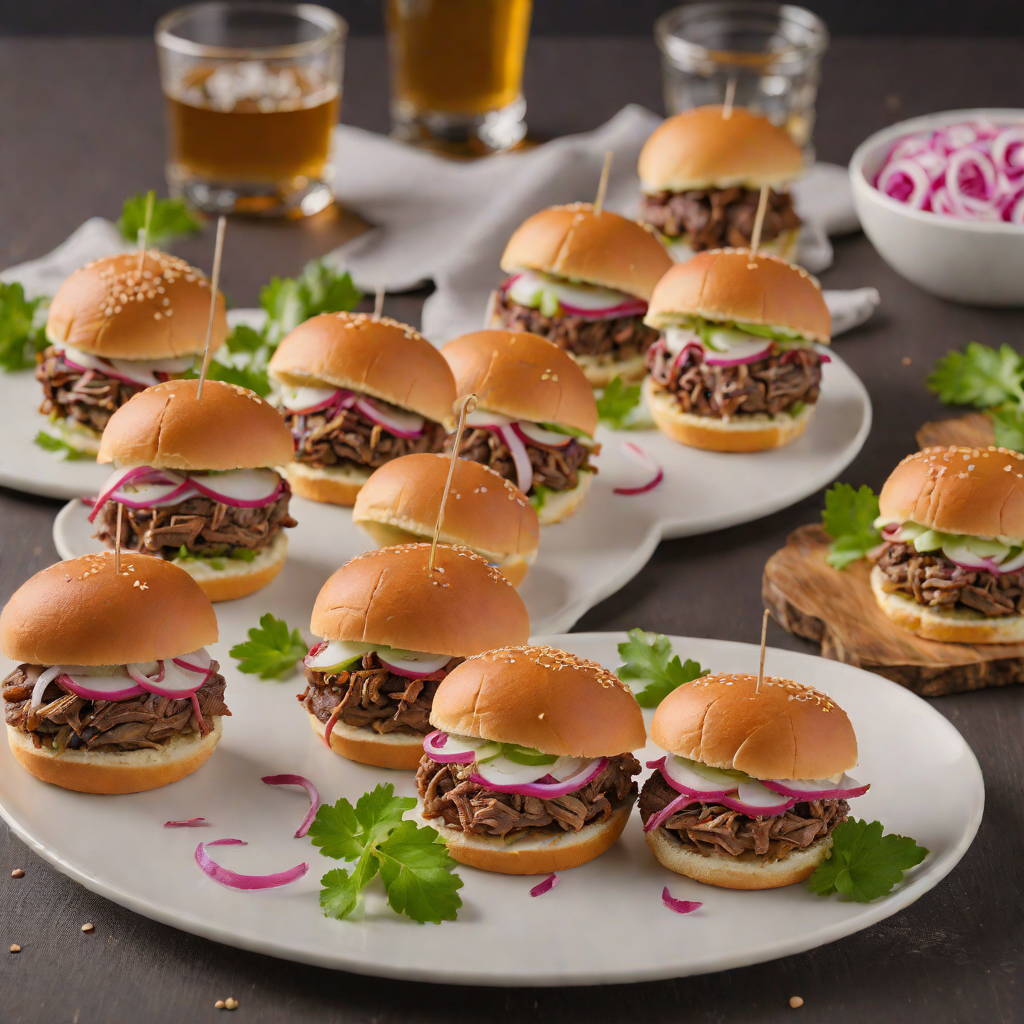 Game Day Smoked Brisket Sliders with Spicy Pickled Onions