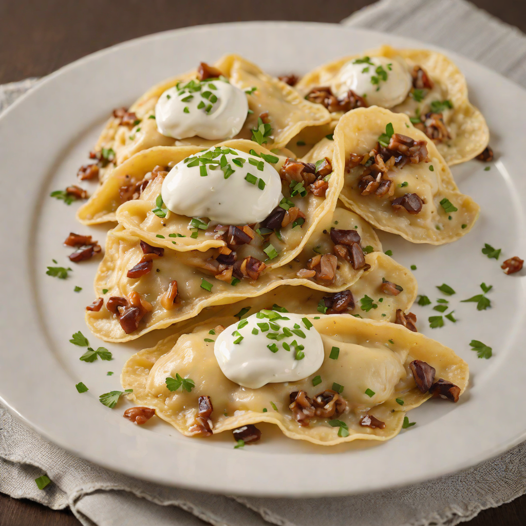 Cleveland-Style Pierogi with Caramelized Onions and Sour Cream