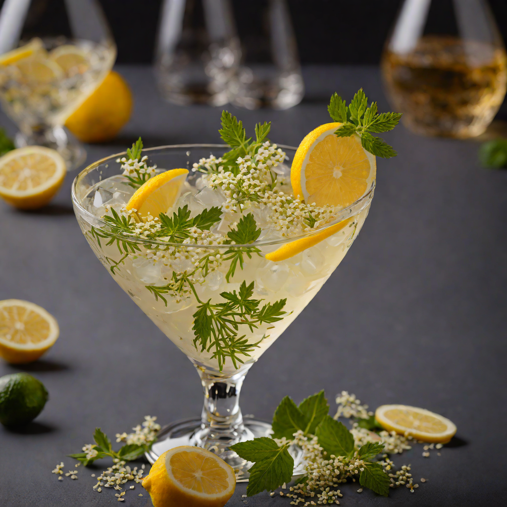 Herbal Gin Blossom with Elderflower and Lemon