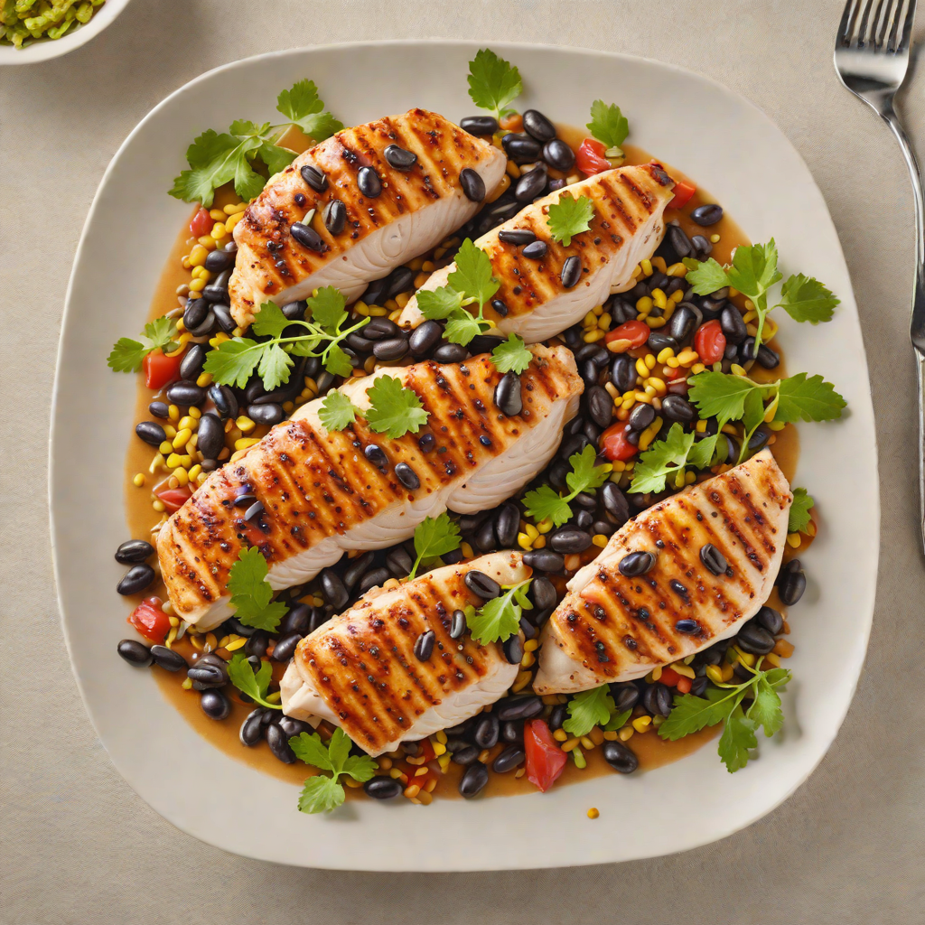 Pan-Seared Chicken with Spiced Southwest Black Beans