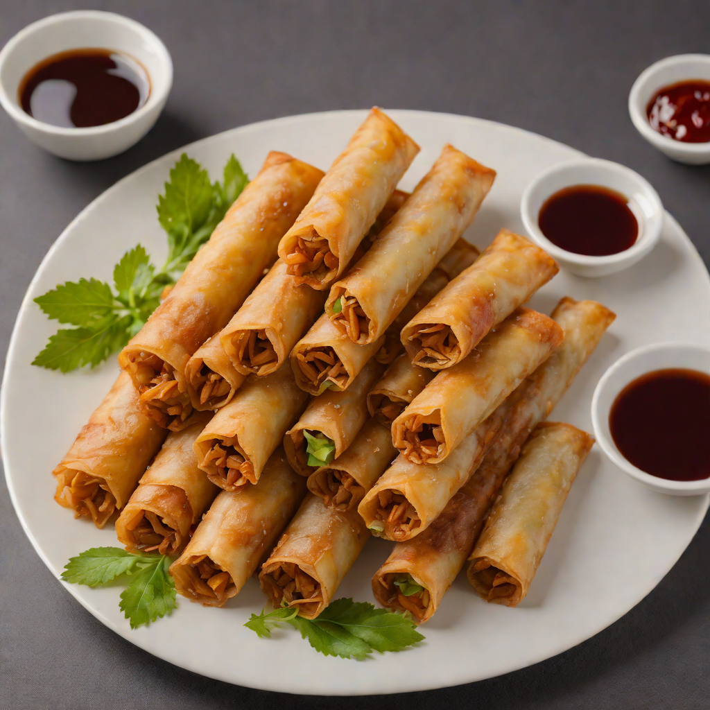 Pan-Fried Pork Lumpia with Sweet Vinegar Dipping Sauce