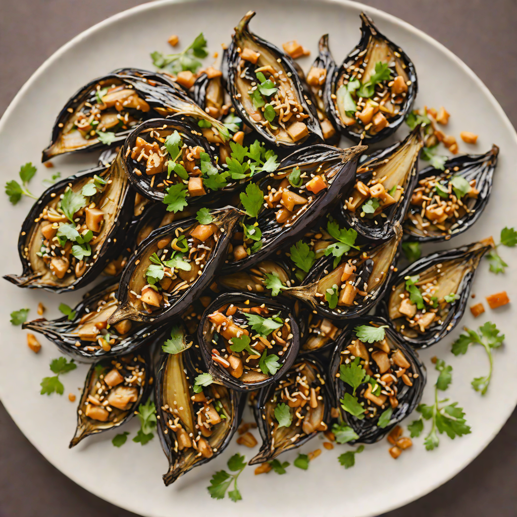 Sautéed Garlic Eggplant with Soy and Scallions