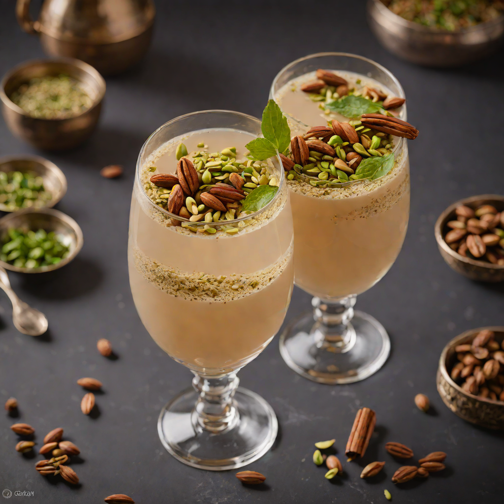 Steeped Kashmiri Noon Chai with Cardamom and Pistachios