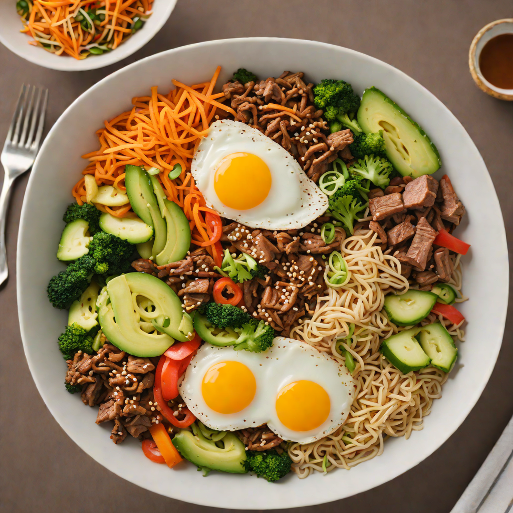 Quick Korean Bibimbap-Inspired Beef and Vegetable Bowl