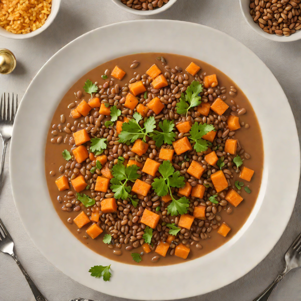 Hearty Vegetarian Lentil and Sweet Potato Stew