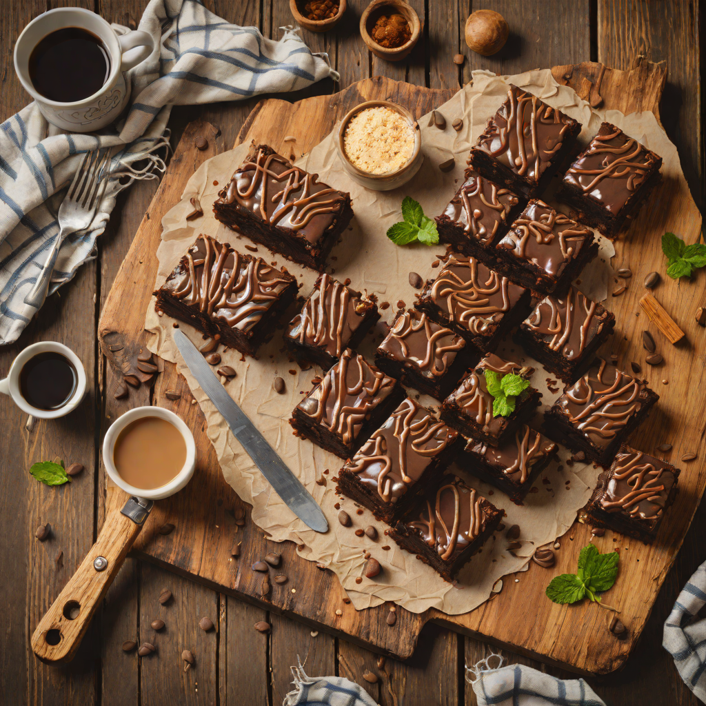 Chocolate-Stout Brownie Bars with Espresso Glaze