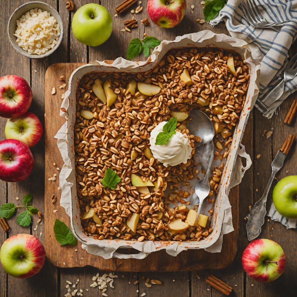 Half-Baked Apple and Cinnamon Crisp with Oat Topping