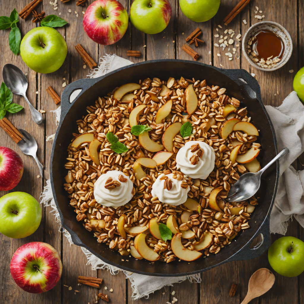 Skillet-Baked Apple Crisp with Cinnamon Oat Topping