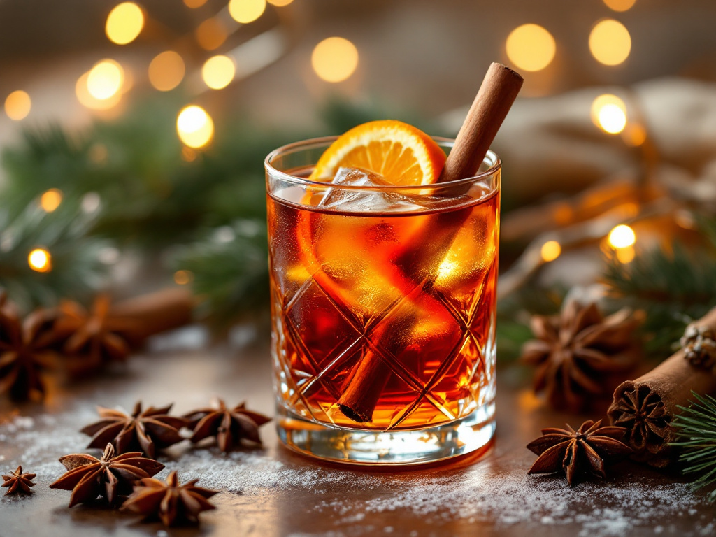 Citrus-Spiced Whiskey Manhattan