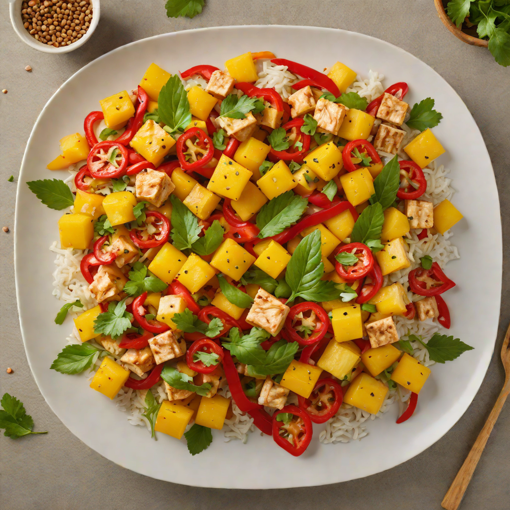 Tropical Tofu Stir-Fry with Pineapple and Bell Peppers