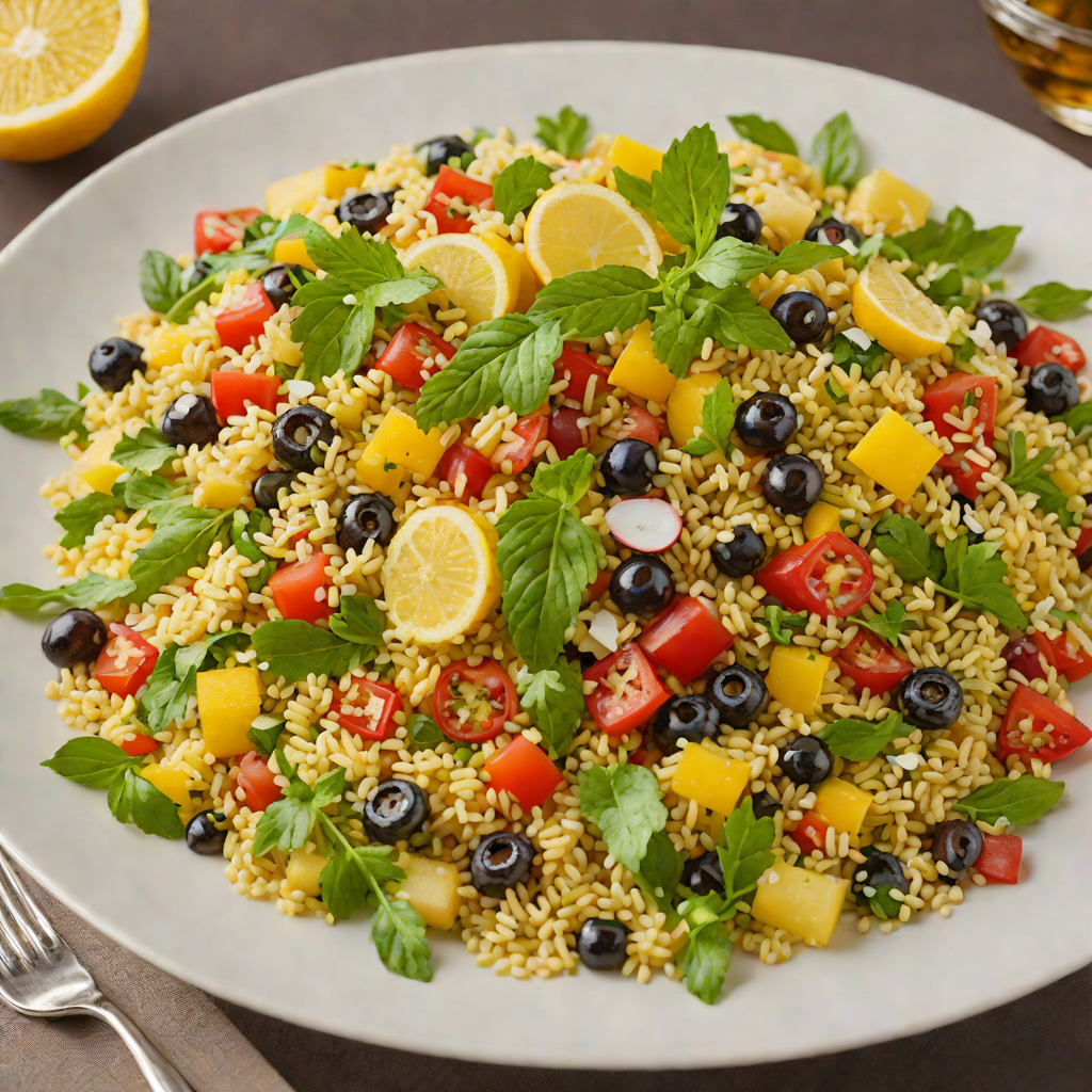 Vegetarian Mediterranean Couscous Salad with Lemon Vinaigrette