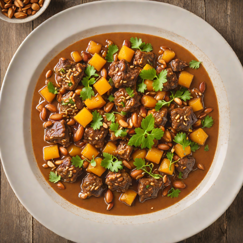 Secluded Spiced Lamb Tagine with Apricot and Almonds