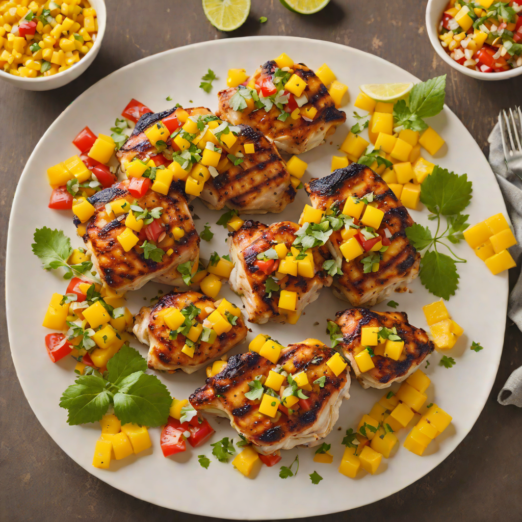 Grilled Chipotle-Lime Chicken Thighs with Mango Salsa