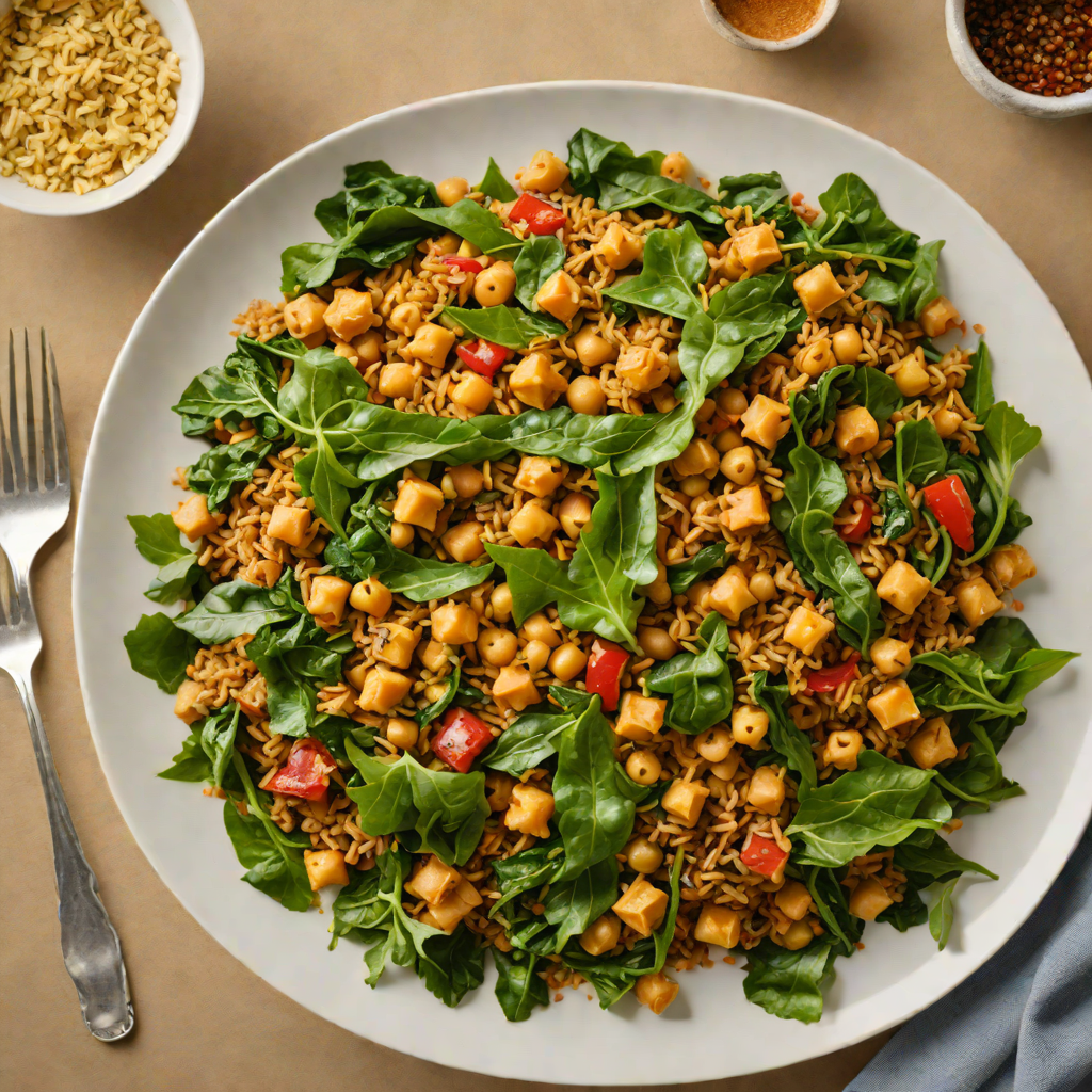 Injera-Spiced Chickpea and Collard Green Stir Fry