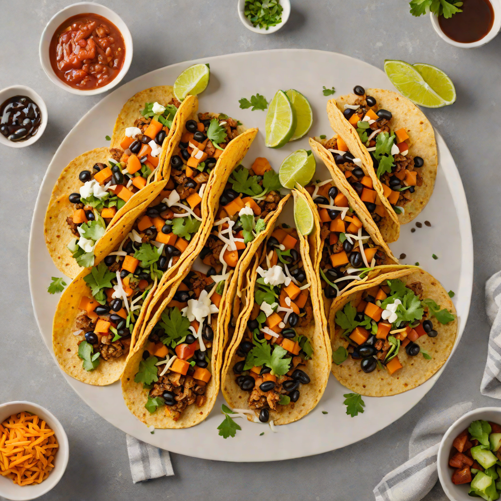 Interactive Game-Inspired Sweet Potato and Black Bean Tacos