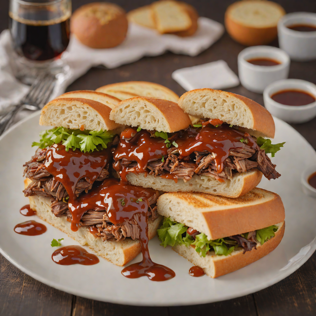 Texas Smoked Brisket Sandwich with Spicy BBQ Sauce
