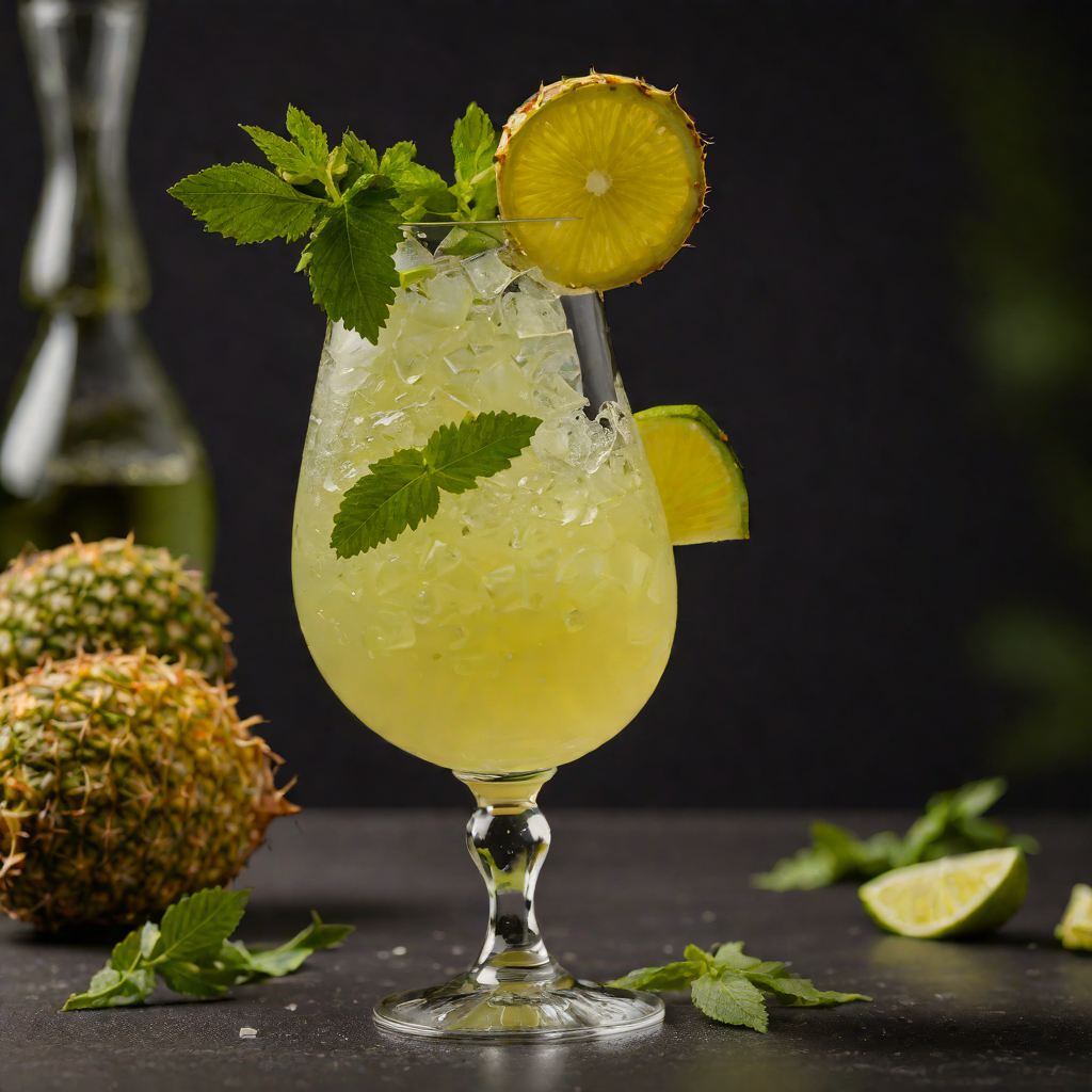 Frozen Absinthe Jungle Bird with Pineapple and Lime