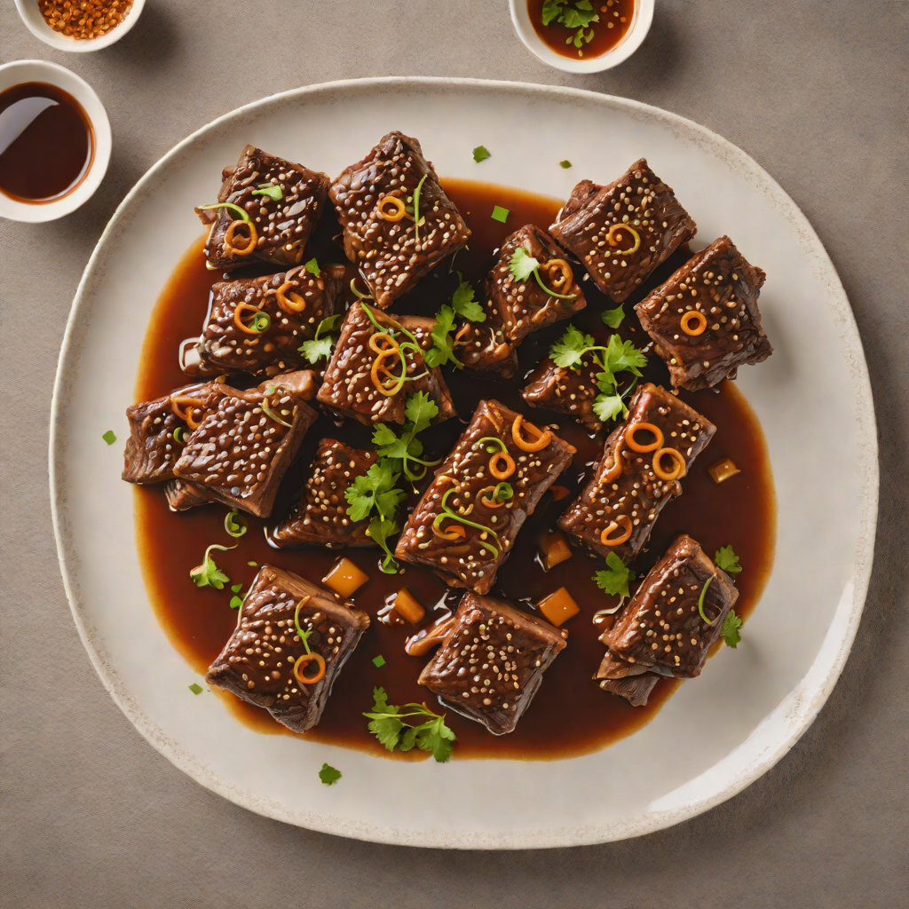 Korean-Style Braised Beef Short Ribs with Soy and Ginger
