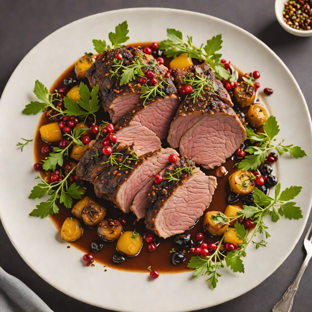 Slow-Roasted Lamb Shoulder with Pepperberry and Native Herb Rub
