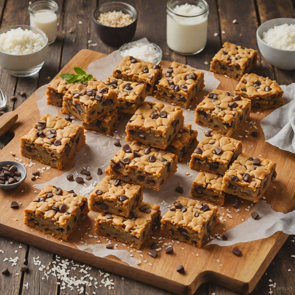 Half-Baked Chocolate Chip Blondies with Sea Salt