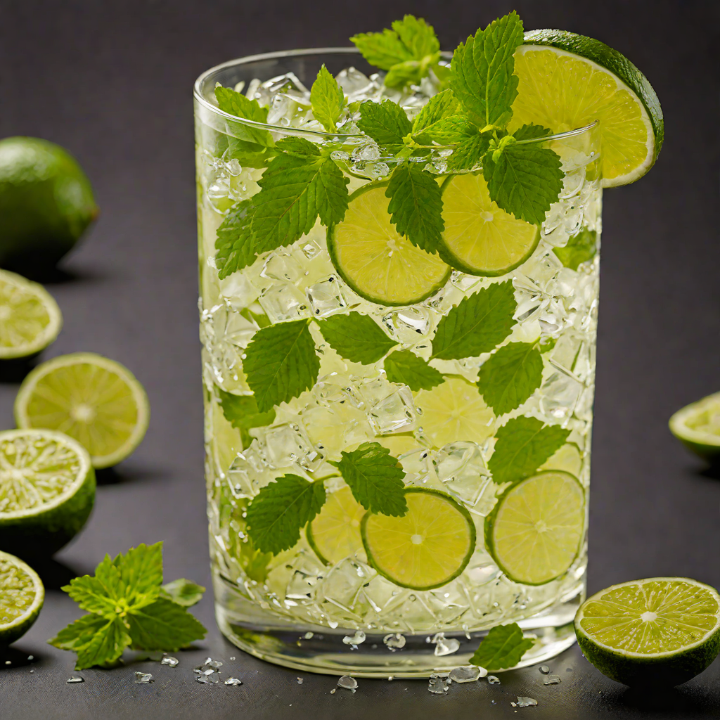 Fresh Lime Mojito with Mint and White Rum