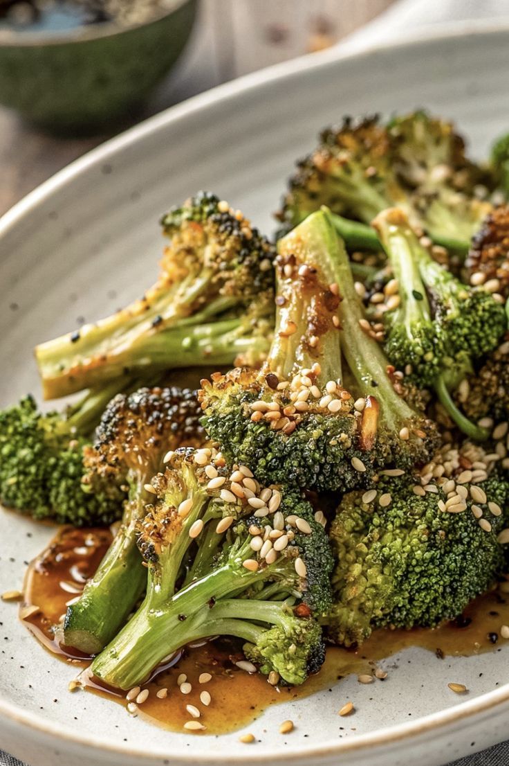 Miso-Glazed Broccoli with Sesame and Garlic