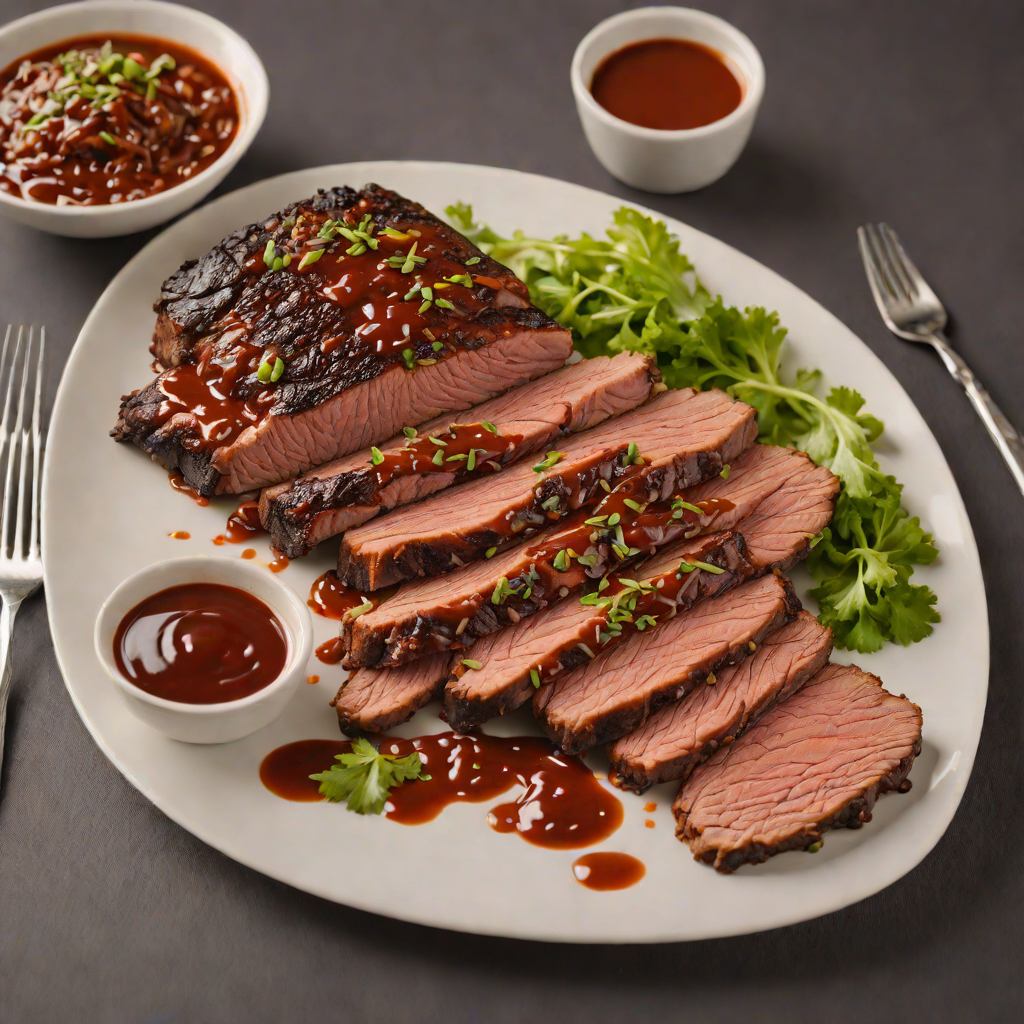 Granbury-Style Smoked Brisket with Spiced BBQ Sauce