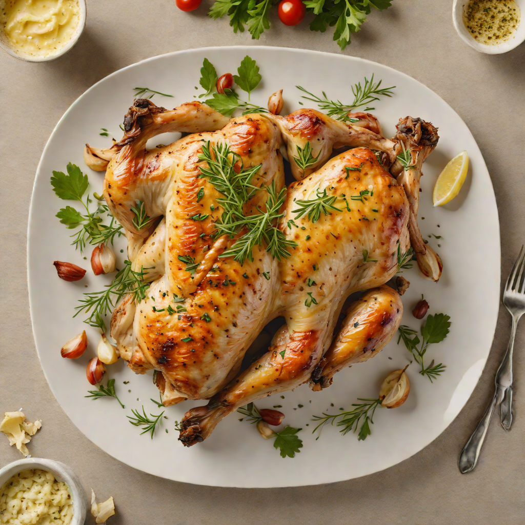 Secluded Herb-Roasted Chicken with Garlic Butter