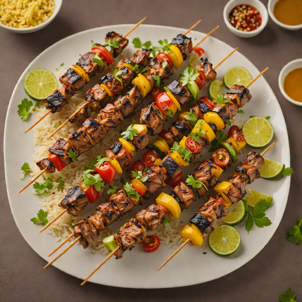 Quietly Spiced Caribbean Jerk Pork Skewers